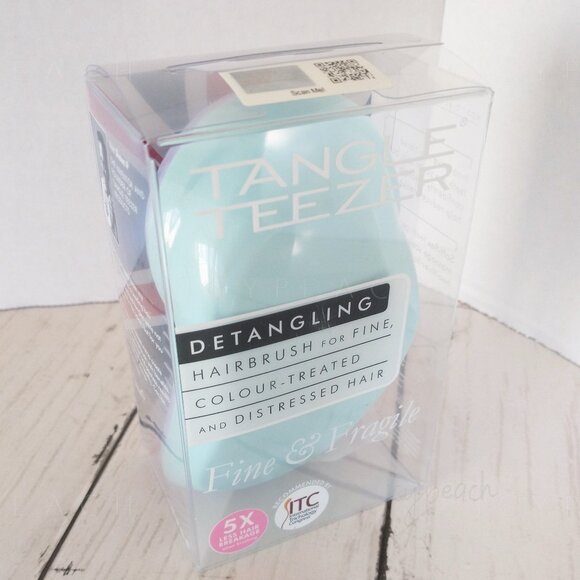 Tangle Teezer Detangling Hairbrush New Palm Size Mint Violet Fine Fragile Hair - Picture 2 of 5